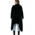 thumbnail image 2 of SAYFUT Juniors' Plus Size Lightweight Sweater Casual Cardigan Long Sleeve Open Front Cardigan Duster Sweater XL-5XL Black/Purple, 2 of 6