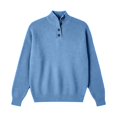 thumbnail image 5 of Sweatshirts for Men 2026 Fall Winter Long Sleeve Casual Stand Collar Plain Knitted Pullover Sweatshirt Mens Sweater, 5 of 5