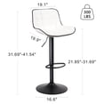 thumbnail image 4 of YOUNIKE Bar Stools Set of 2 Soft Adjustable Swivel Counter Stools,White Weave Pattern, 4 of 7