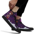 thumbnail image 3 of Coolcustomize Artistic Day of The Dead High-Top Canvas Sneakers, Colorful Skull & Floral Casual Walking Streetwear Skate Travel Shoes, 3 of 7