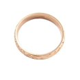 thumbnail image 3 of 14K rose gold custom hand engraved Hawaiian queen plumeria scroll band ring 4mm size 13, 3 of 4