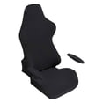 thumbnail image 1 of Funda para Silla de Juego Elástica, Color Sólido, Lavable, Ergonómico, de Poliéster, a Prueba de Polvo, para Sillón, Protector de Asiento, para Sillón negro Sunnimix Funda para sillón, 1 of 8