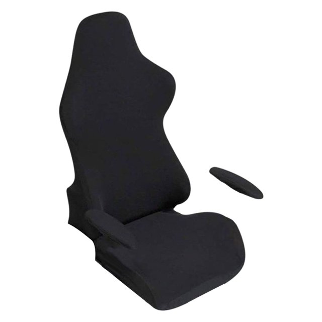 Funda para Silla de Juego Elástica, Color Sólido, Lavable, Ergonómico, de Poliéster, a Prueba de Polvo, para Sillón, Protector de Asiento, para Sillón negro Sunnimix Funda para sillón