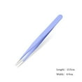 thumbnail image 2 of 4 Pcs Anti-static Precision Macaron Tweezers Set Curved Straight Tip Stainless Steel Tweezer Eyelash Extension Nail Art Deco Tool, Purple Straight, 2 of 3
