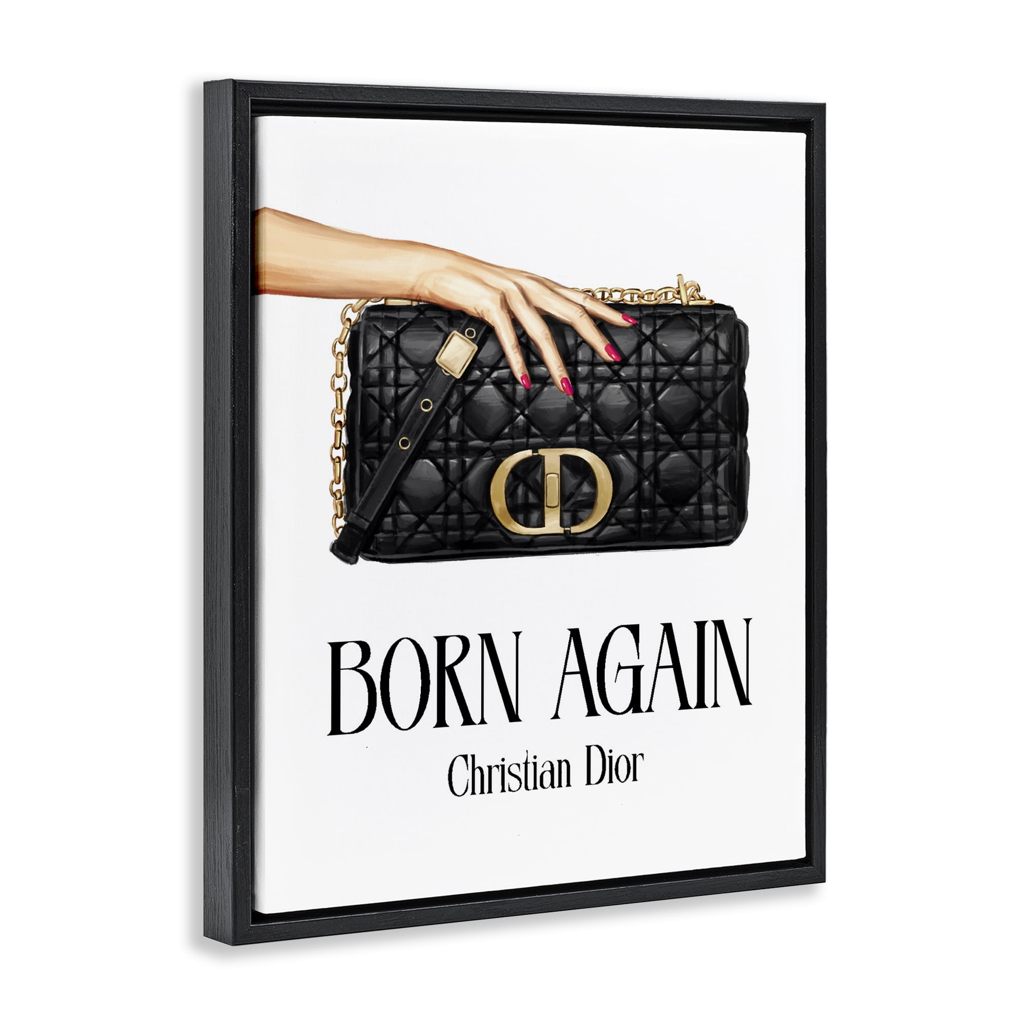 Stupell Industries Born Again Christian Luxury Black Framed Floater Canvas Wall Art, design by Ziwei Li