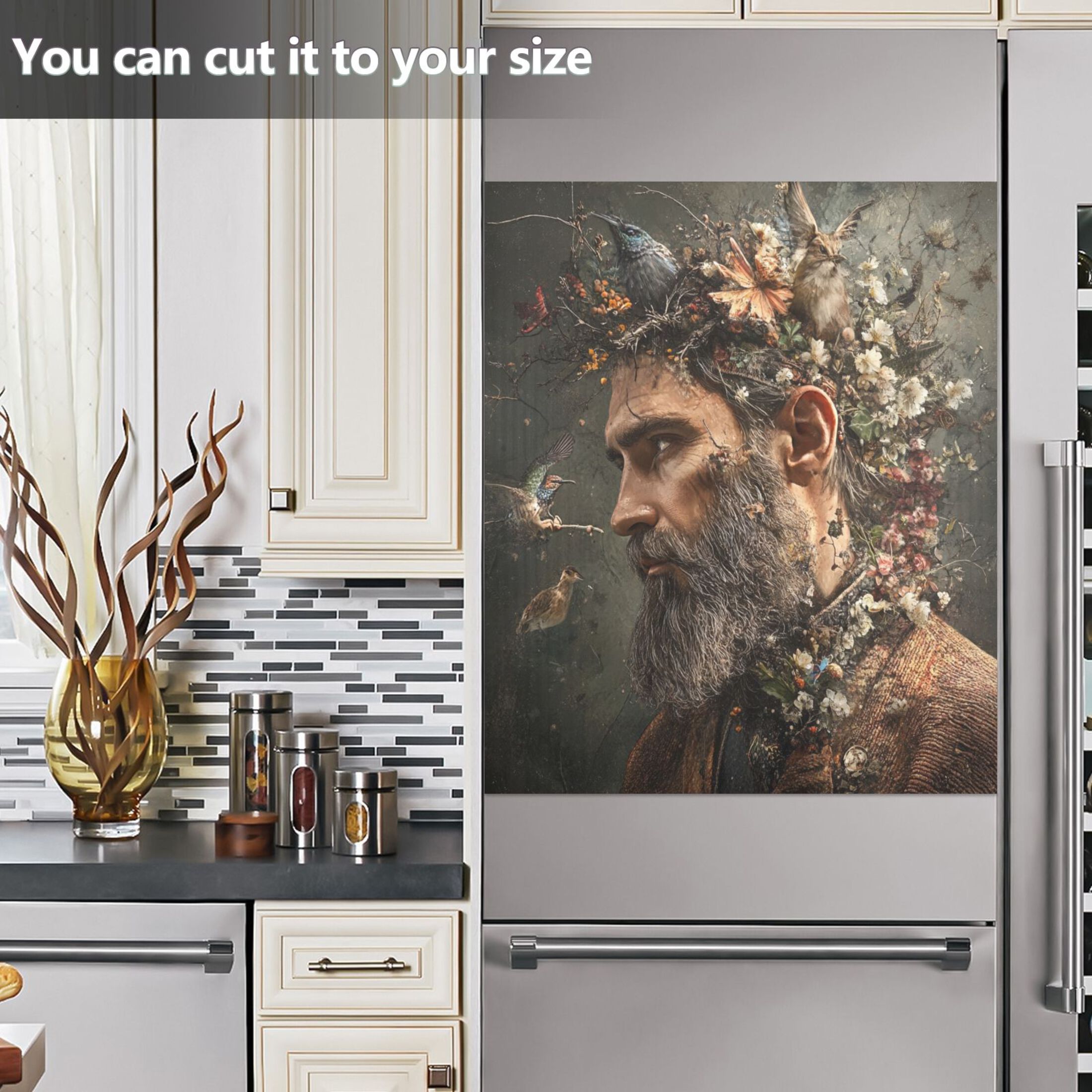 Dishwasher Magnetic Sticker 23x26 Inch Refrigerator Magnetic Sticker Washing Machine Magnetic Sticker Kitchen Panel Magnetic Sticker Home Decor Super Cool Man
