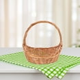 thumbnail image 6 of FRCOLOR Handmade Light Brown Woven Picnic Basket Portable for Camping and Storage, 6 of 8