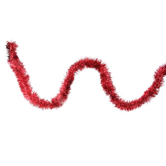 Northlight 12' x 2.5" Unlit Red Tinsel Christmas Garland