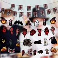 thumbnail image 3 of 1 juego de banderines colgantes de Halloween, banderines decorativos con abalorios para decoración de interiores y exteriores, estilo 6, 3 of 5