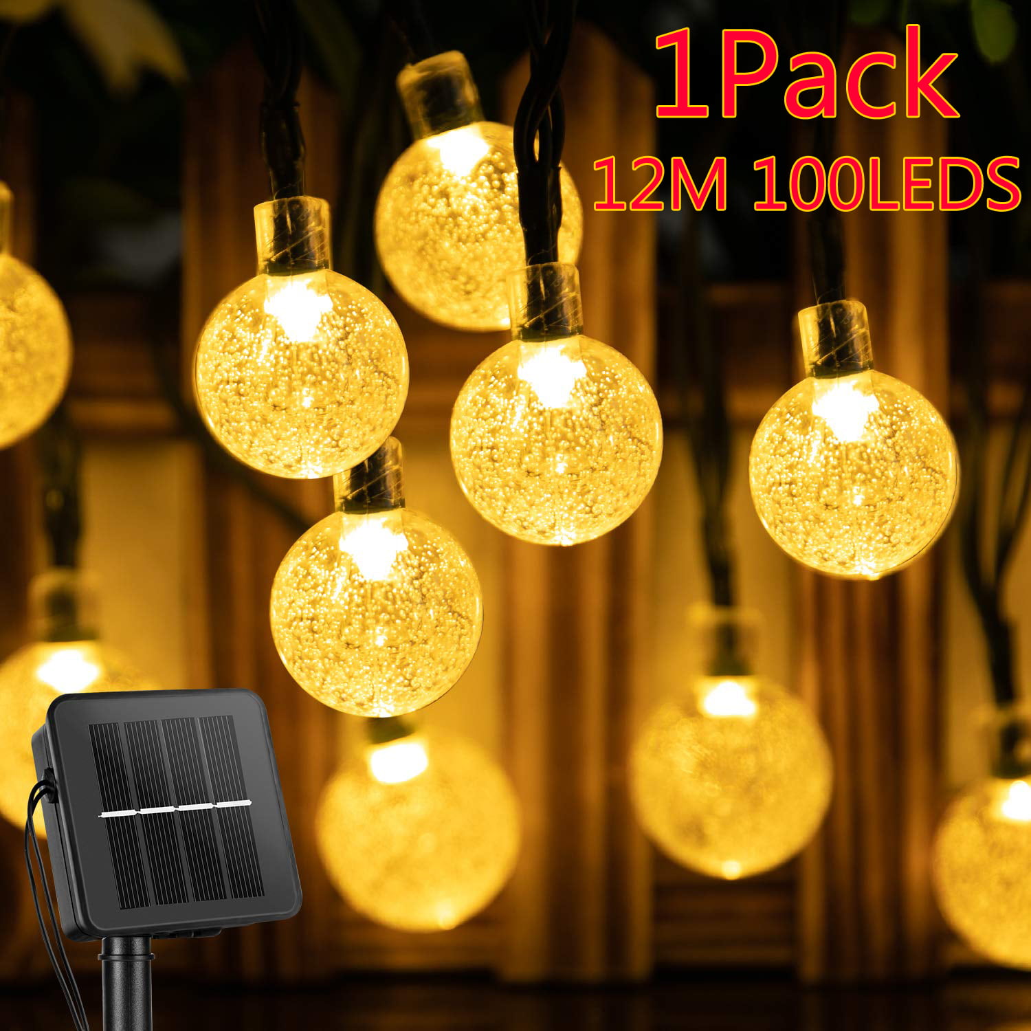 Outdoor Solar Powered 7/12M 50/100 LED String Light Garden Patio Yard Lamp Party 
