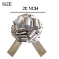 thumbnail image 5 of Arco para coche HQJAXJ de 20 pulgadas, gigante, plateado metalizado, impermeable, 5 of 5