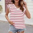 thumbnail image 3 of fatyb Women's Striped Tank Tops Cap Sleeve Basic Tee Shirts Casual Summer Loose Tunic Blouses for Women, 3 of 4