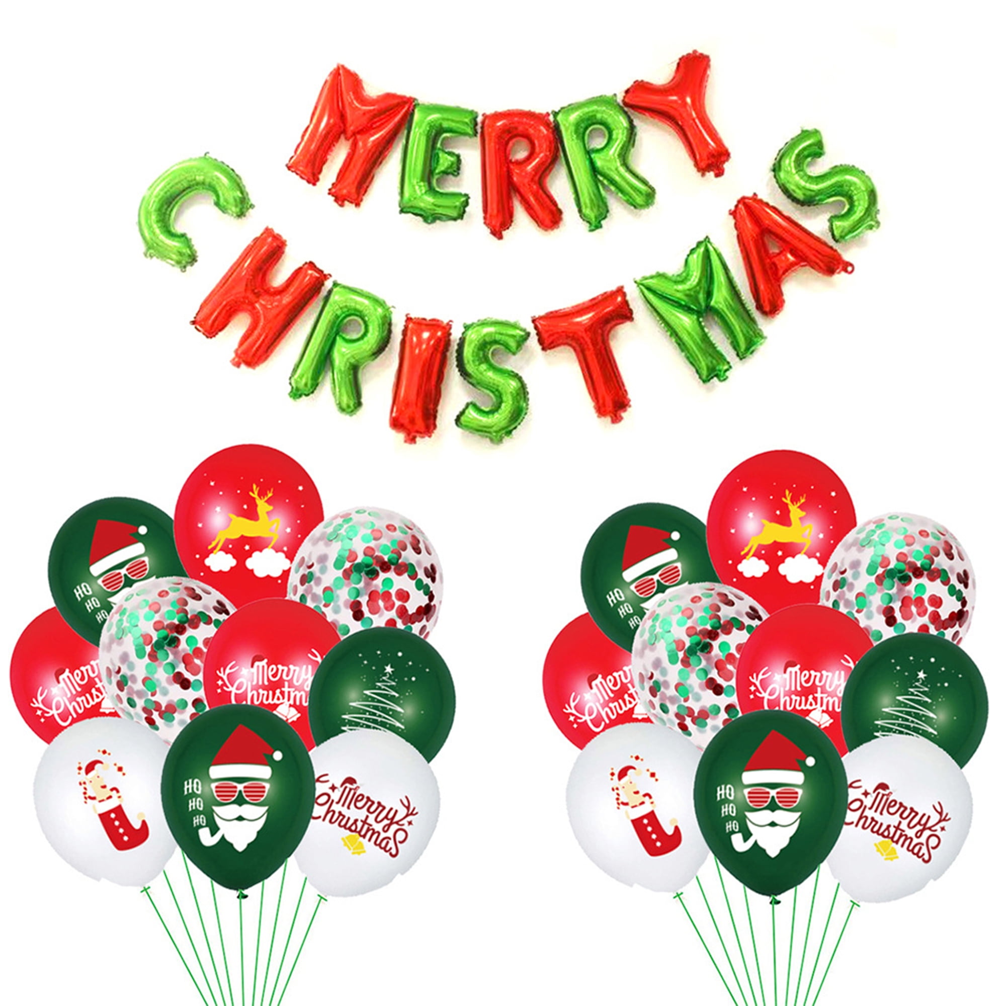 Details about   Merry Christmas Letters Foil Balloon Set Party Festival Decoration Silver