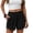 Black(NEW&HOT), variant on ZHYou No Boundarie Womens Casual Summer Shorts High Waist Elastic Waist Loose Fit Button Side Shorts with Pockets Purple Size XL