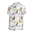 thumbnail image 2 of Vsdgher Colorful Poodle Dog Print Men's Short Sleeve Stretch Polo Shirt, Moisture-Wicking Performance Polo Shirt, 2 of 8