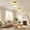 Beige, variant on LittleGlovo Mid-Century Glass Flush Mount Ceiling Light Brass Retro Ceiling Lamp
