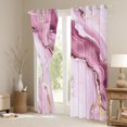 thumbnail image 3 of Manfei Marble Pattern Black Out Curtains,Modern Fluid Stripe Curtains Pack of 2 (42x63 Each),Gradient Pink Gold Bedroom Curtains For Men Women,Ultra Soft Home Decor, 3 of 6