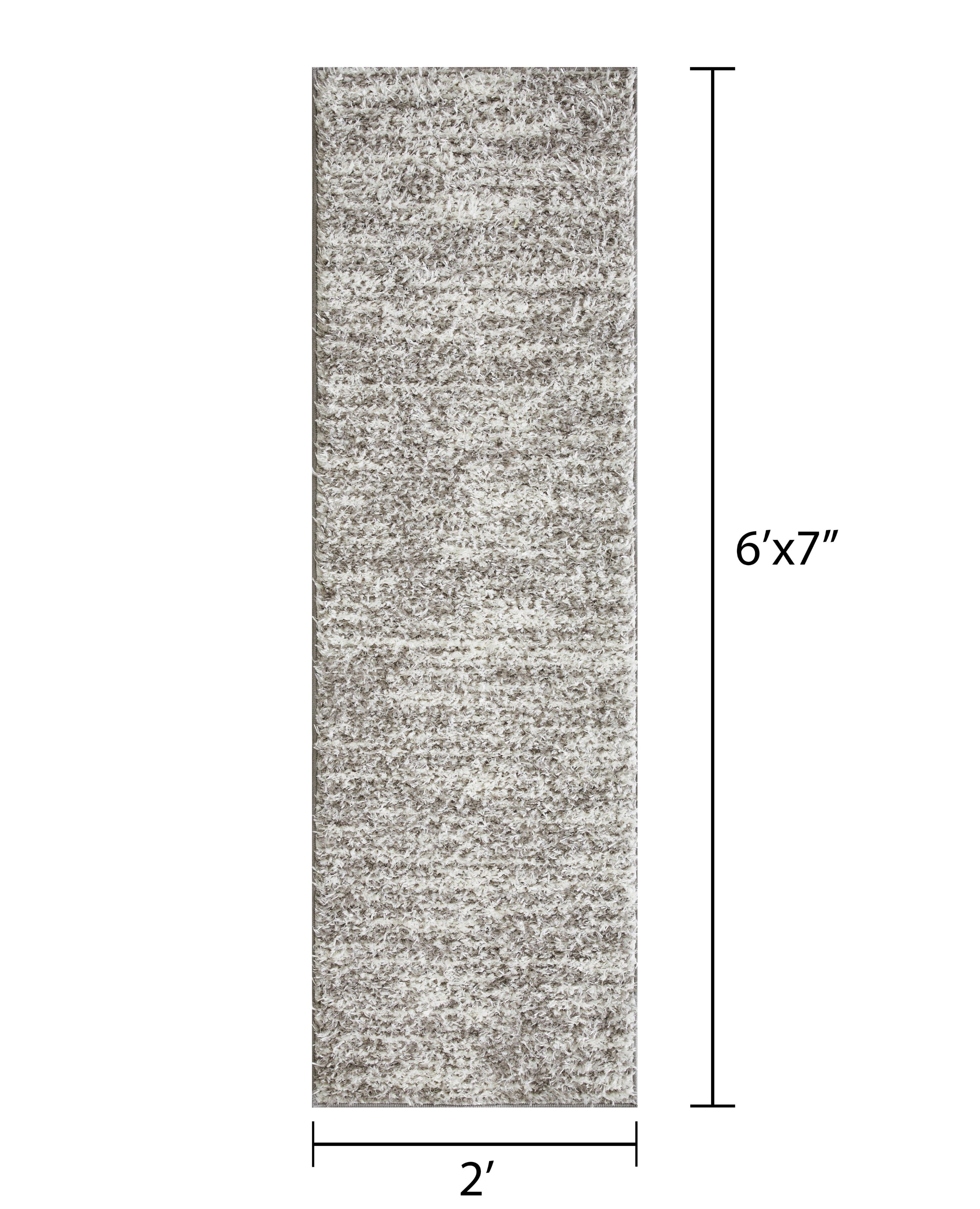 Loomaknoti Vemoa Altomarze 2' x 7' Gray Stripe Indoor Runner Rug