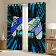 thumbnail image 2 of Erosebridal Gradient Gamepads Curtains for Living Room,Video Game 30%-50% Blackout Curtains Set of 2 (38x45),Abstract Geometric Curtains and Drapes (38x45),Gamer Room Decor, 2 of 6