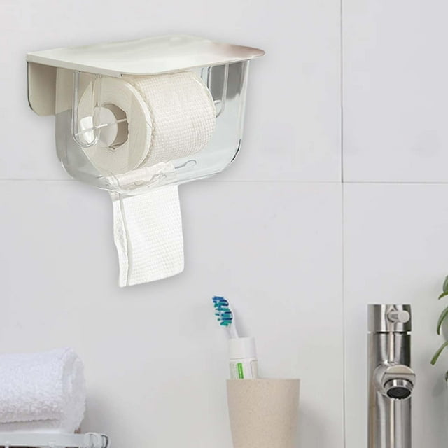 Caja de Almacenamiento de Papel Higiénico, Dispensador de Pañuelos de Baño Organizador de Pañuelos Baño Caja de Pañuelos de Baño Moderna a Prueba de