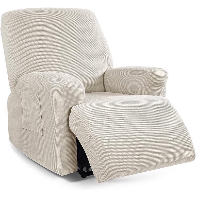 4 Separate Piece Recliner Chair Cover Thick Soft Slipcover For Living Room Sofa Couch Armchair Elastic Stretch Com 4 Separate Piece Recliner Chair Cover, Club Chair Recliner Fabric Covers Uk