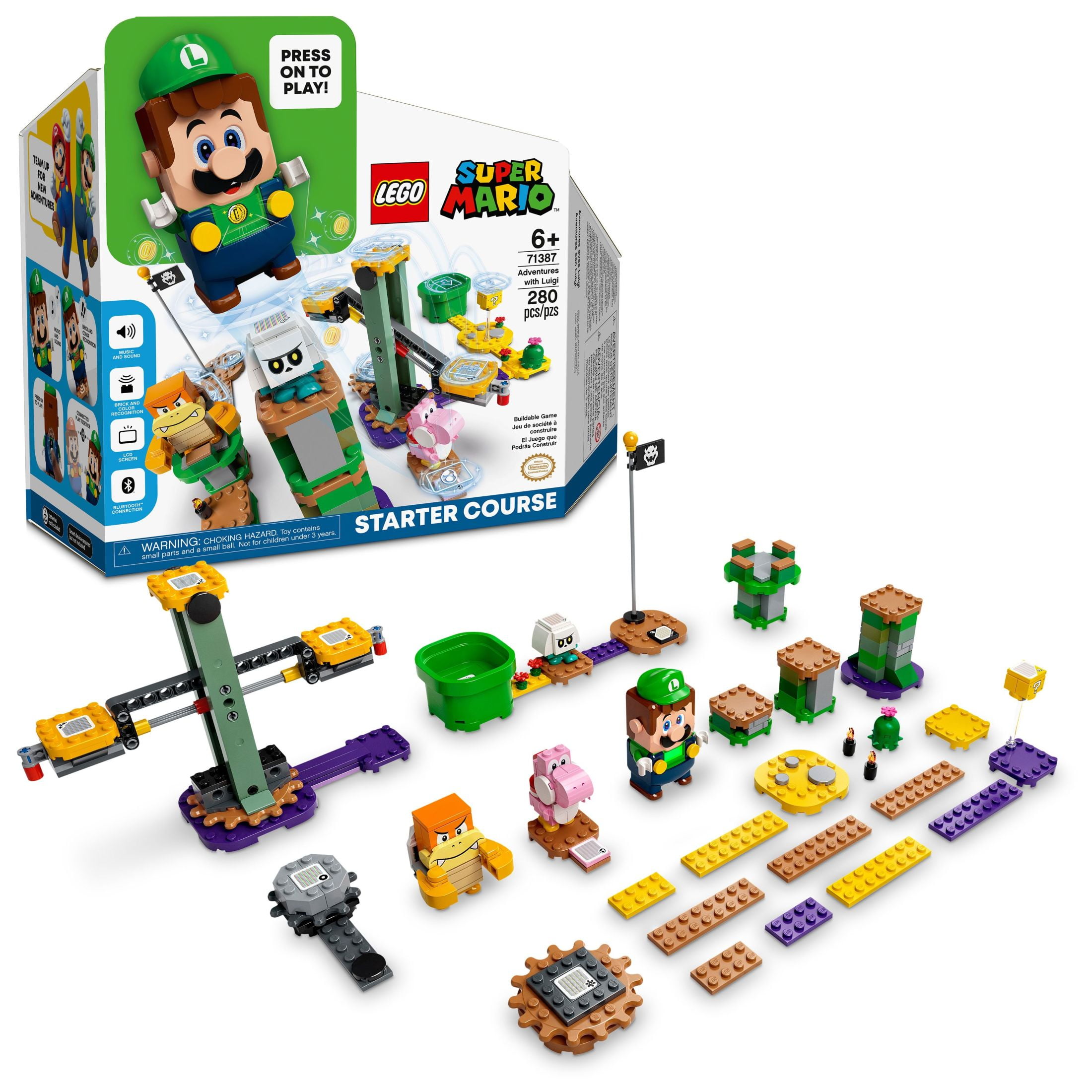 LEGO Super Mario Adventures with Luigi Starter Course 71387 with Bonus LEGO Super Mario Character Packs Series 6 71413 Walmart