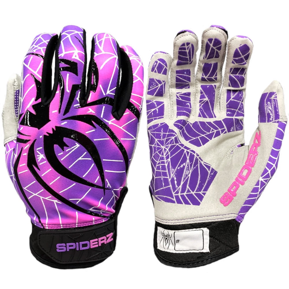 2020 Spiderz Hybrid Batting Gloves Black/Pink 