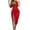 Red, variant on Cathalem Women's Maxi Dress Cocktail Swing Dress Wedding Party Prom Tulle Evening Dress,Red XL