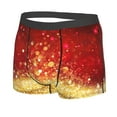 thumbnail image 2 of Fotbe Red Gold Glitter Men’s Total Support Pouch Boxer Briefs, X-Temp Cooling, Moisture-Wicking Underwear, Regular, Long-leg and Trunk-XX-Large, 2 of 9