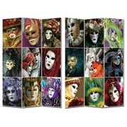 Benzara ETD-EN26035 Contemporary Styled Room Divider- Masks Theme