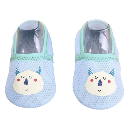 

12-18 Months Socks Shoes For Newborn Infant Girls Boys Spring Summer Baby Socks Floor Socks Anti-skid Cool Insulation Indoor Soft Soled Shoes Socks Blue