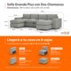 thumbnail image 2 of Sofá Seccional Modular Adapti 4 Plazas Reposabrazo Ancho + Dos Otomanos Gris Niebla, 2 of 9