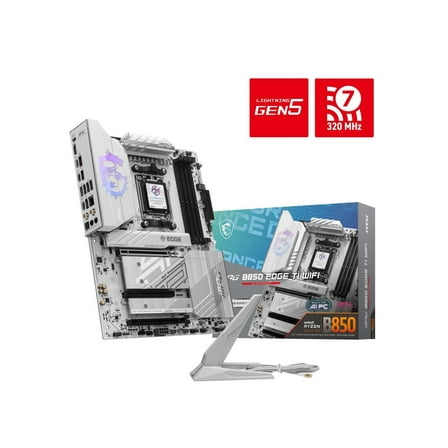 MSI MPG B850 EDGE TI WIFI Gaming Desktop Motherboard - AMD B850 Chipset - Socket AM5 - ATX (mpgb850edgetiwifi)