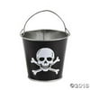 Mini 3-inch Metal Pirate Party Pails - 12 ct