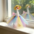thumbnail image 2 of Dress up Set for Figurine Goose Statue Clothes with Skirt & Hat Mardi Gras Style Decorative Costumes Interchangeable Accessories, Yellow, Ccwuwei, 2 of 6