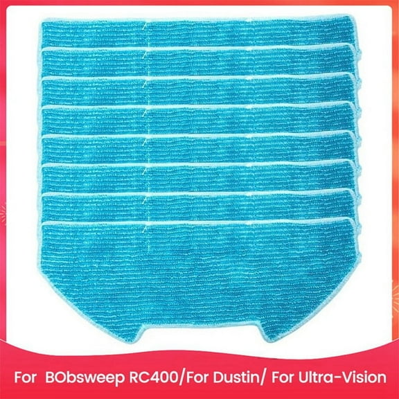 Replacement Mop Pads for BObsweep RC400/ for Dustin/for Ultra-Vision Robot Vacuum, Microfiber Mop Cloth Pad Accessories