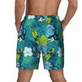 thumbnail image 4 of Uemuo Shark And Leaves Pattern Mens Swim Trunks Quick Dry Board Shorts with Mesh Lining, Stretch Beach Shorts Quick Dry No-Chafing Board Shorts-XX-Large, 4 of 9