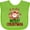 Apple Green, variant on Inktastic Merry Christmas Santa Reindeer Boys or Girls Baby Bib