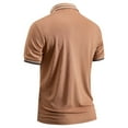 thumbnail image 3 of Sakmal Polo Shirts for Men Short Sleeve Breathable Button Down Tshirts Yellow Solid Dressy Casual Mens Shirts XL, 3 of 4