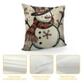 thumbnail image 4 of COMIO  Merry Christmas Snowman Let It Snow Throw Pillow Covers, Xmas Tree Winter Holiday Cushion Case Decoration for Sofa Couch, 4 of 5