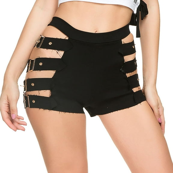 Afdoent Womens Shorts Summer Women's Black Denim Shorts Casual High Waisted Hot Pants For Beach Outdoor Activities Fashion Shorts