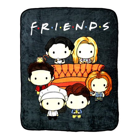 Friends Chibi Cozy Throw Blanket - 46"x60" Multicolored"