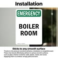 thumbnail image 3 of (2 Pack) Boiler Room OSHA Emergency Sign 5 Inch X 3.5 Inch Vinyl Label Decal Sticker Weather Resistant, UV Protected for Workplace, Business, and Construction Site, Made in the USA, 3 of 7
