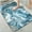 Blue and White Abstract Marble Swirls, variant on 1pc Cartoon Monkeys with Bananas Bathroom Rug Bathroom Decor and Accessories- Durable,Anti Slip,And Quick Drying,Suitable For Indoor/outdoor Use - Perfect For Bathrooms,Bedrooms,Kitchens