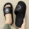 thumbnail image 3 of Psesaysky Printed Sandals with Sun and Moon for Men Boys Indoor Outdoor Soft Comfortable Durable Slippers for Summer Size 5-14, 3 of 4