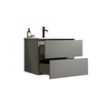 thumbnail image 3 of 24 - inch Floating Vanity for Bathroom | Double Drawers for Bathroom Storage Expansion | Ceramic and MDF Construction | Keeps Bathroom Items in Order, 3 of 4