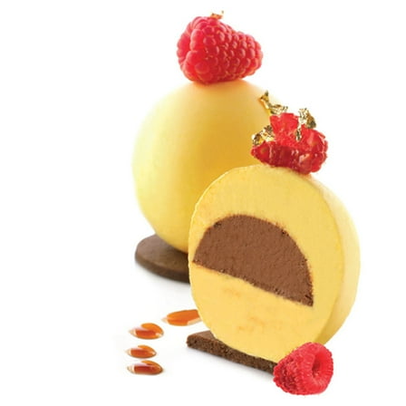 Silikomart Silicone Sphere Mold, Transparent Top with 5 Cavities, Each with Hole Each Cavity 48mm