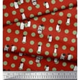 thumbnail image 2 of Soimoi Poly Georgette Fabric Dot & Penguin Ocean Fabric Prints By Yard 42 Inch Wide, 2 of 3