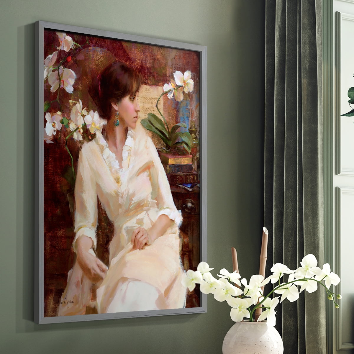 Fiori Di Aria Portrait in Paper Solid Wood 8 x 10 Framed Print