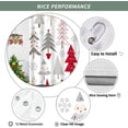 thumbnail image 6 of Winter Christmas Tree Shower Curtain Set, Xmas New Year Holiday Grey Snowflake Shower Curtains for Bathroom Decor Washable Fabric Polyester Waterproof with 12 Hooks, 72x72 Inch, 6 of 6